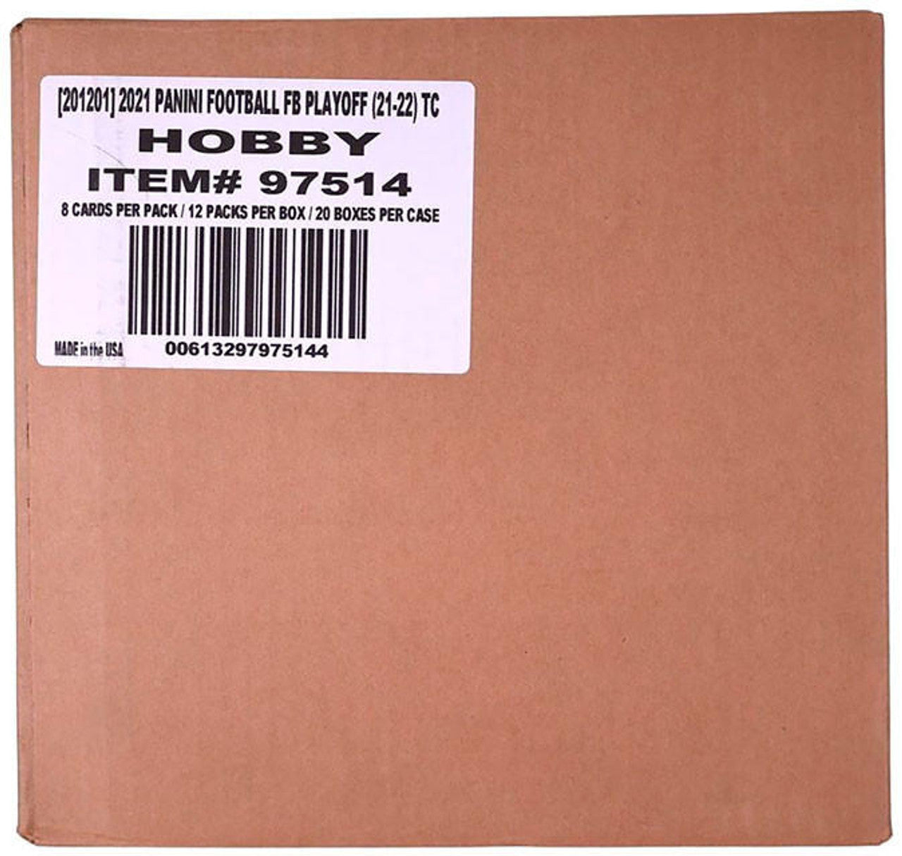 2021 Panini Playoff Football Hobby 20 Box Case
