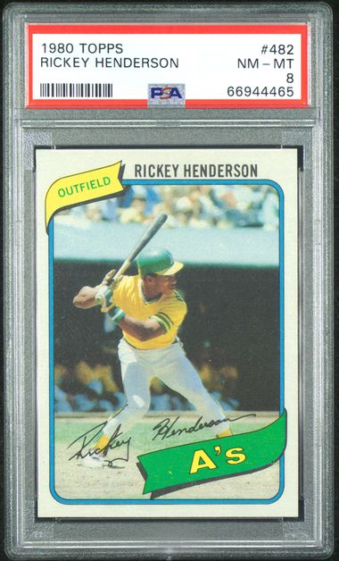 1980 Topps Rickey Henderson Rookie PSA 8