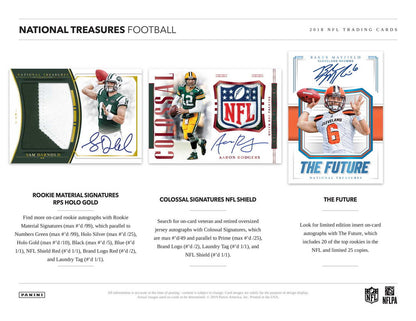 2018 Panini National Treasures Football Hobby Case (4 Boxes)