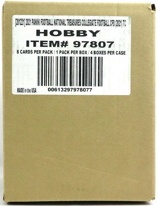2021 Panini National Treasures Collegiate Football 4 Box Case