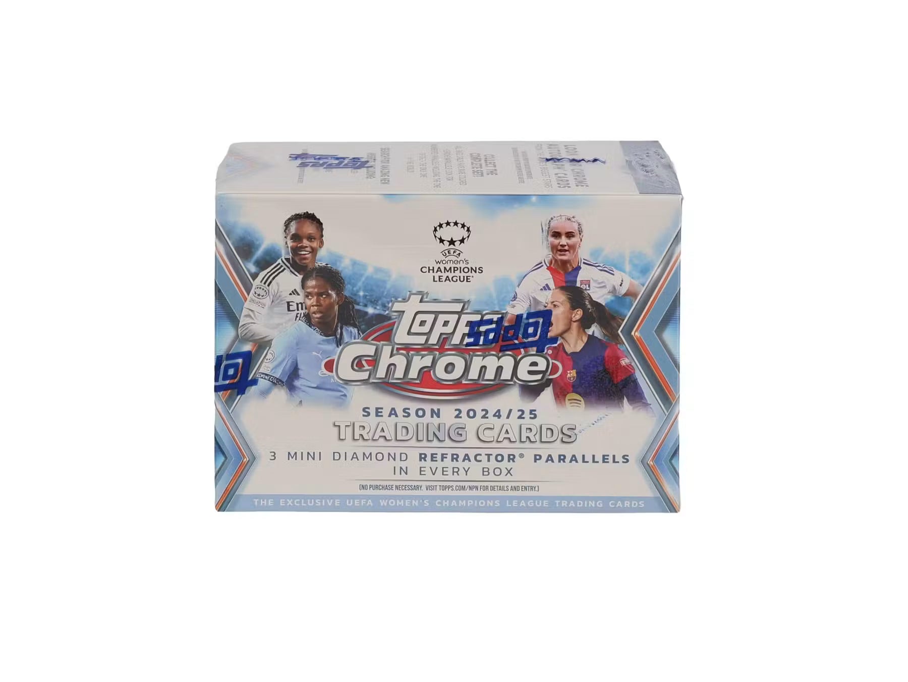 2024/25 Topps Chrome UEFA Women's Champions League Soccer 7-Pack Blaster Box