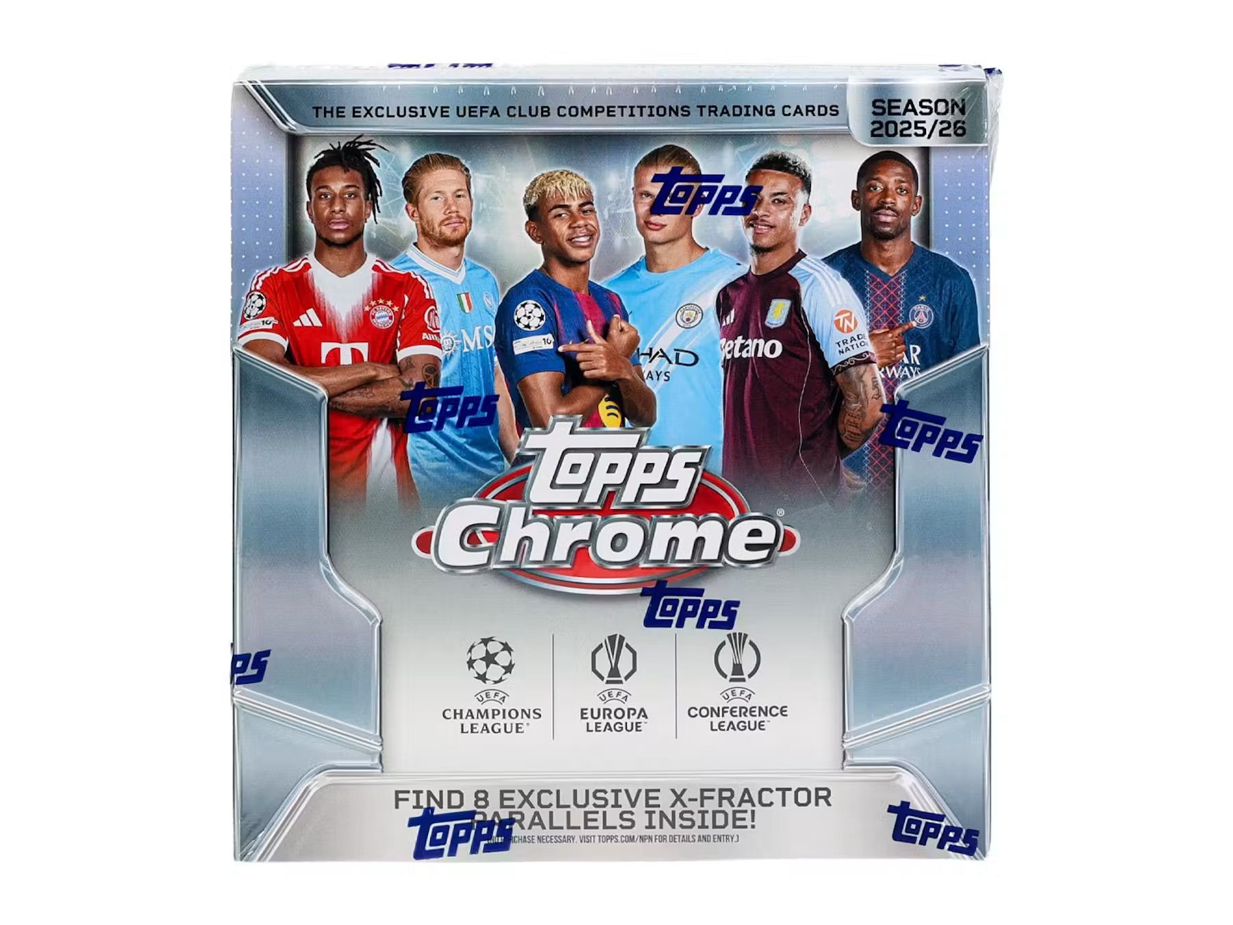 2025/26 Topps Chrome UEFA Club Competitions Soccer Mega Box