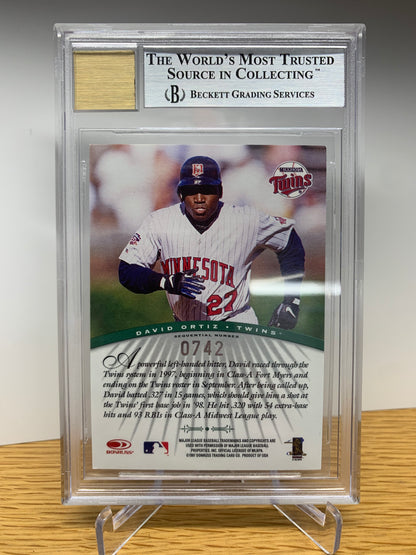 1997 Donruss Signature Autographs David Oritz Millenium Marks BGS 9 Auto 10 /1000