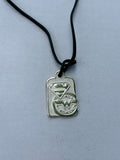 Comic Pendant Sterling Silver Dog Tag