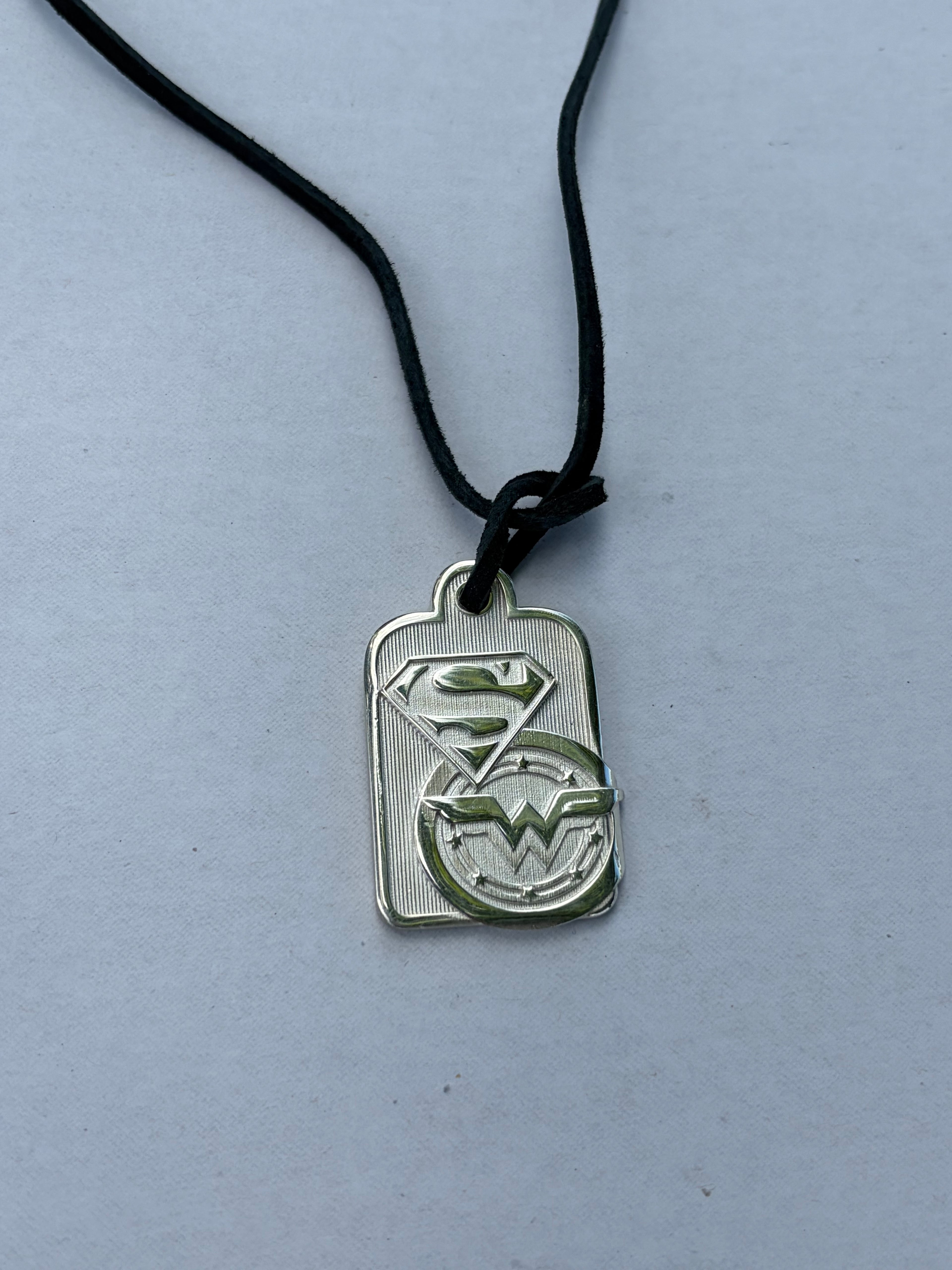 Comic Pendant Sterling Silver Dog Tag