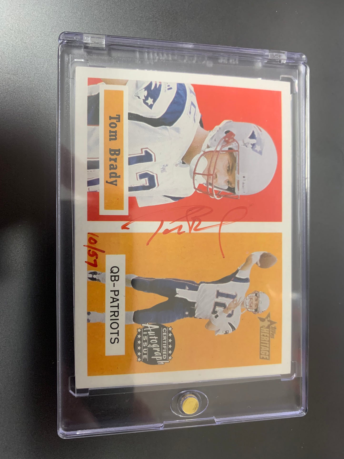 2002 Topps Heritage Real One Red Ink /57 On Card Auto