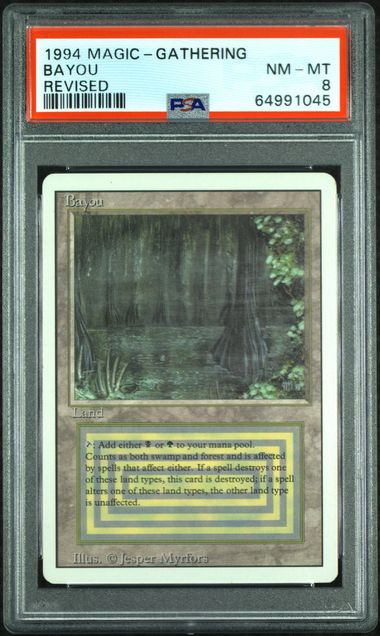 1994 Magic: The Gathering Bayou Revised PSA 8