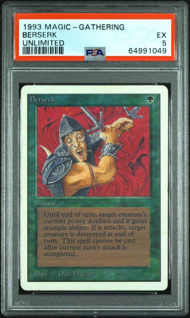 1993 Magic: The Gathering Berserk Unlimited PSA 5