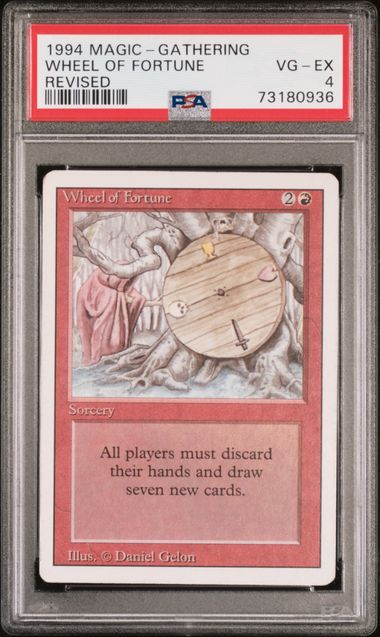 1994 Magic: The Gathering Wheel of Fortune Revised Edition PSA 4