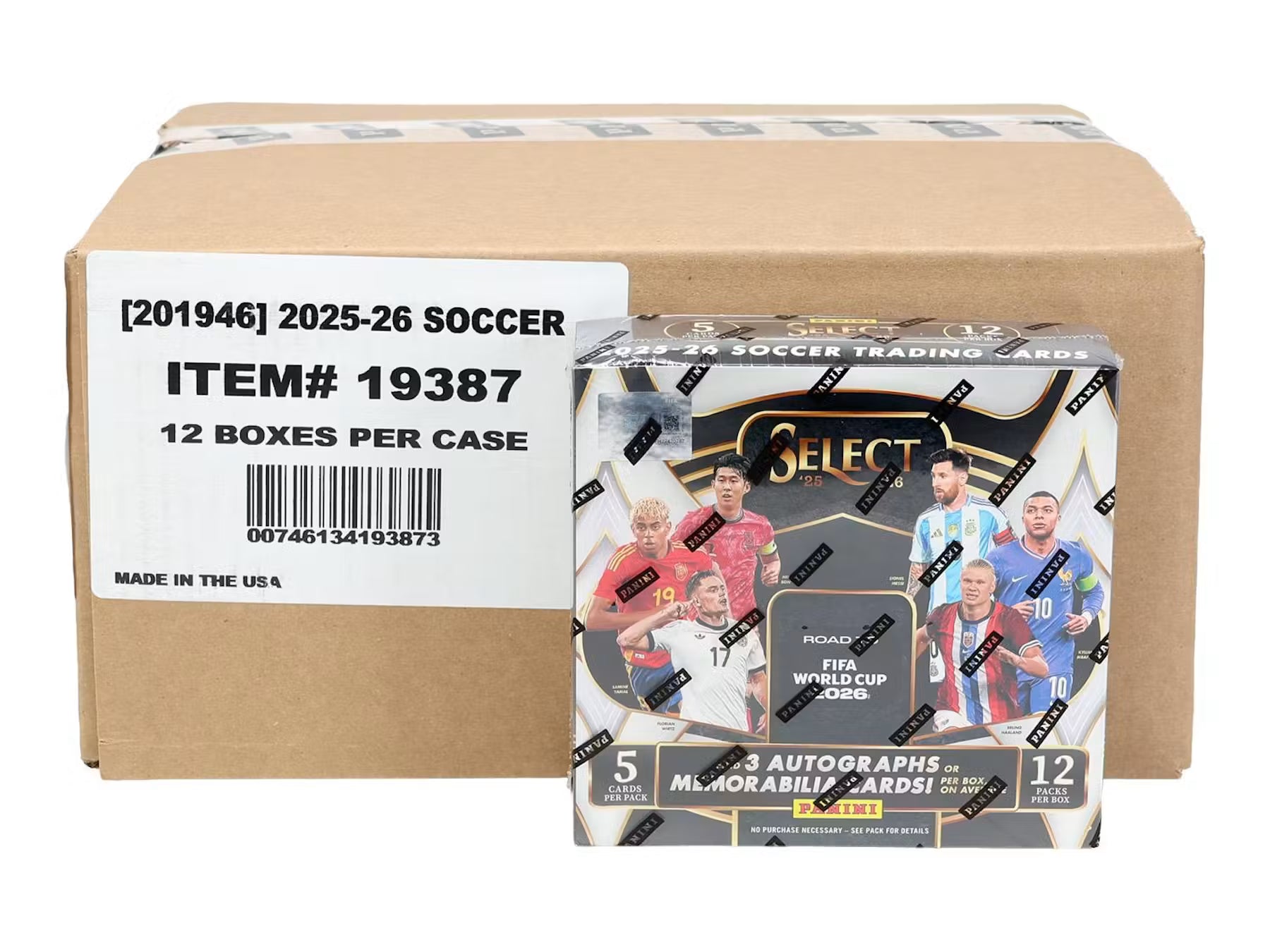 2025/26 Panini Select Road to FIFA World Cup Soccer Hobby 12-Box Case