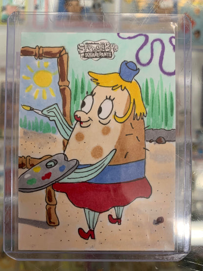 2025 Topps Chrome Spongebob Sketch Card 1/1 Mrs. Puff