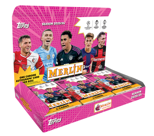 2023-2024 Topps Chrome Merlin UEFA Club Competitions Soccer Hobby Box