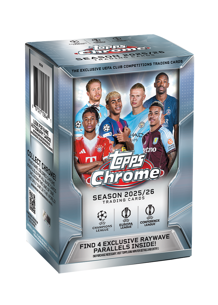 2025/26 Topps Chrome UEFA Club Competitions Soccer Blaster Box
