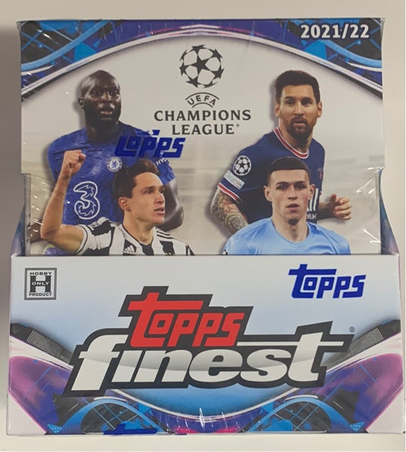 2021-22 Topps Finest UEFA Champions League Factory Sealed Hobby Box